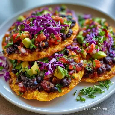Easy Summer Tostada Dinner in 30 Minutes Recipe Card