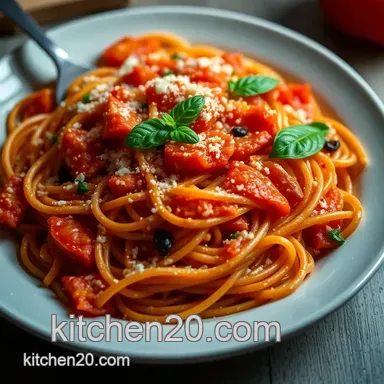 Ultimate Easy Tomato Pasta: 20-Minute Family Favorite Recipe Card
