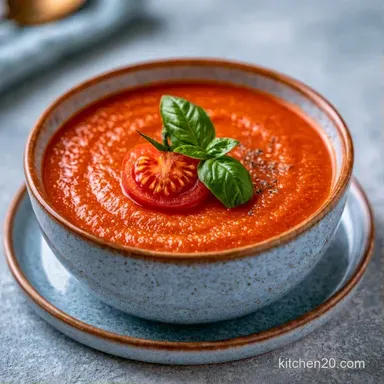 Easy Tomato Soup for 6 Servings Recipe Card