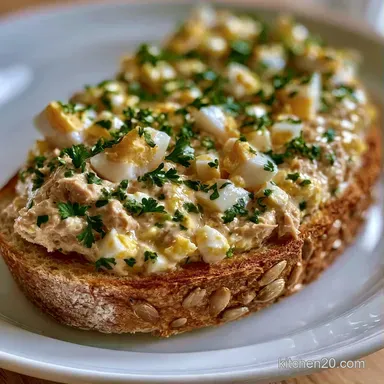 Easy Tuna Salad Sandwich in 10 Minutes Recipe Card