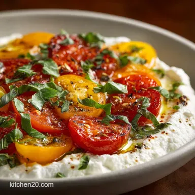 Caprese Dip Easy Cold Appetizer with Whipped Ricotta Base