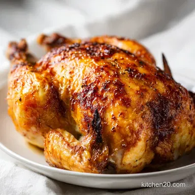 Roast Chicken for 6 Servings: Crispy and Roasted Recipe Card