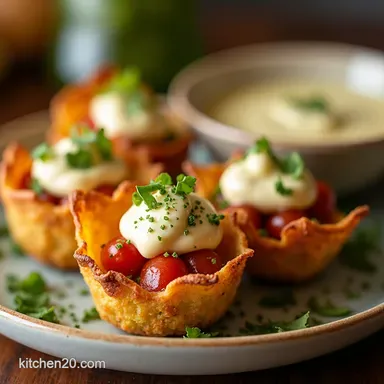 Elevated Veggie Cups with Classic Herby Vegetable Dip Recipe Card