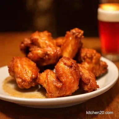 Crispy Baking Powder Chicken Wings Pub Favourites Elevated Recipe Card