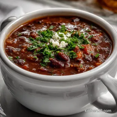 Our Favorite Black Bean Soup: Velvety Ready Fast Recipe Card