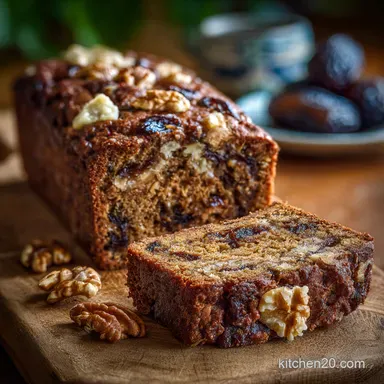 Fig Date Nut Bread Elevated Date Fig Walnut Loaf for Tea Time Recipe Card