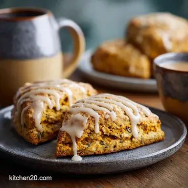 Flaky Pumpkin Scones Recipe with Maple Glaze Paul Hollywood Approved Recipe Card