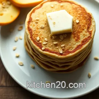 My Favorite Fluffy & Healthy Oatmeal Pancakes Recipe | Easy & Delicious Breakfast Recipe Card