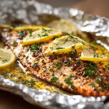 Foil Baked Trout Recipe: Zesty Lemon Herb Fish, Ready in 30 Mins.