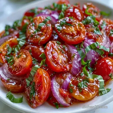 Balsamic Tomato Salad for 8 Servings Recipe Card