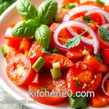 My Easy & Flavorful Fresh Tomato Slicer Salad in 15 Minutes Recipe Card