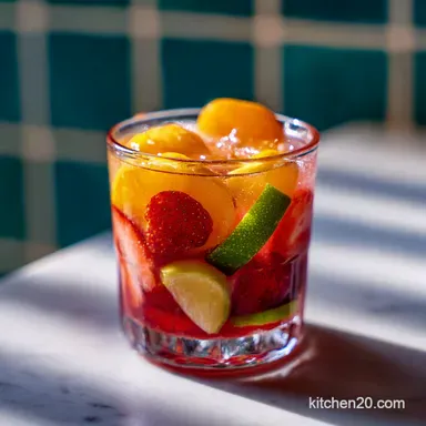 Fruit Alcohol Cocktail: 5 Minute Prep Recipe Card