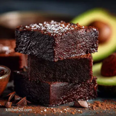 Fudgy Keto Avocado Brownies: Velvety Smooth Zero Guilt Dessert Recipe Card
