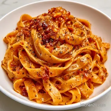 Garlic Butter Egg Noodles in 20 Minutes Recipe Card