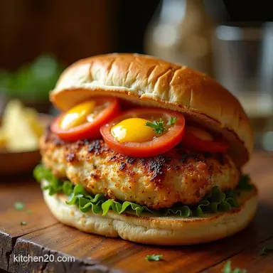 Juicy Garlic Butter Grilled Chicken Sandwich Recipe Recipe Card