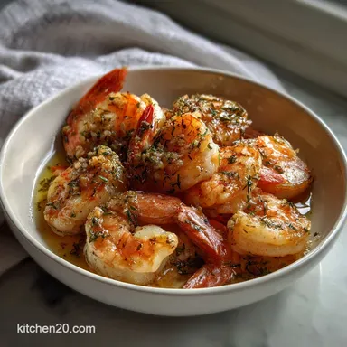 New Year s Food Idea with Garlic Butter Shrimp: Velvety Glaze Recipe Card