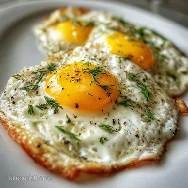 Different Way to Cook Eggs with Garlic and Herbs: Pan-Seared in 6 Minutes Recipe Card