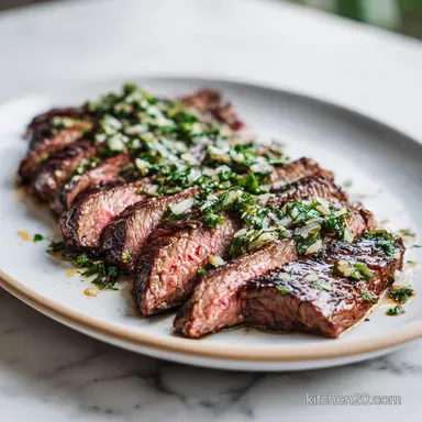 Flank Steak Recipe with Garlic and Herbs in 25 Minutes Recipe Card