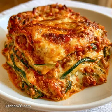 Lasagna with Zucchini Recipe Card