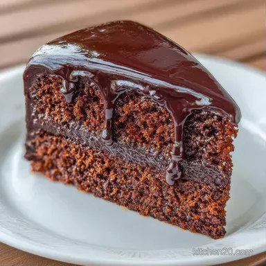 Gourmet Dark Chocolate Dad Cake for 16 Recipe Card
