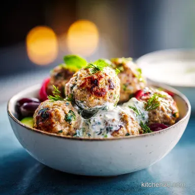 Greek Turkey Meatballs with Tzatziki in 35 Min Recipe Card