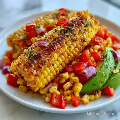Grilled Corn Summer Salad in 25 Minutes Recipe Card