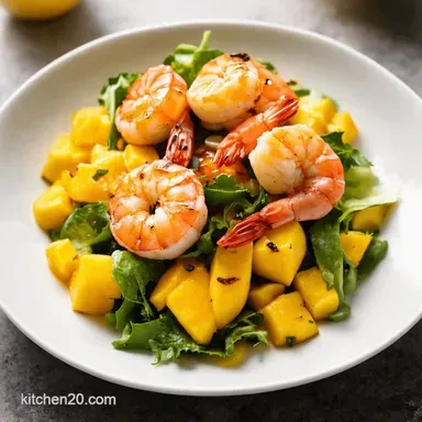 Grilled Shrimp Mango Salad Easy Summer Recipe Recipe Card