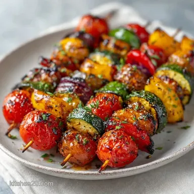 Grilled Summer Vegetable Skewers for 8 Recipe Card