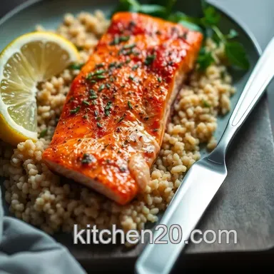 Easy Harissa Salmon with Herby Couscous - Your New Dinner Favorite Recipe Card