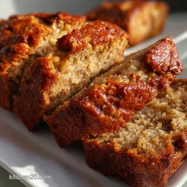 Guilt Free Banana Bread Healthy Moist Banana Bread: 10 Min Prep Recipe Card