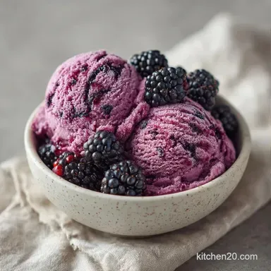 Mulberry Ice Cream for 6 Servings Recipe Card