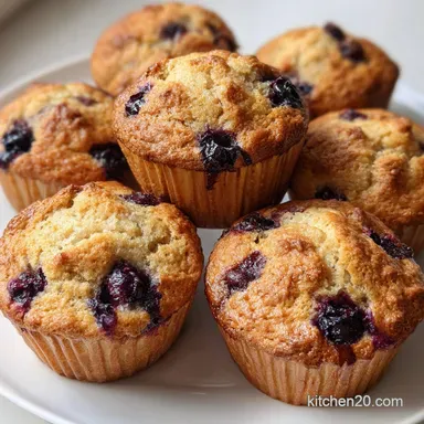 Oat Flour Blueberry Muffins: Tender, Moist, Easy Baking Recipe Card