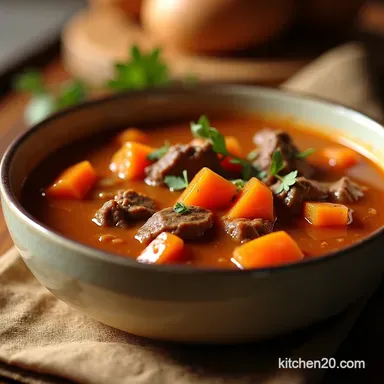 Hearty Beef Vegetable Soup Recipe Proper Comfort Food Recipe Card
