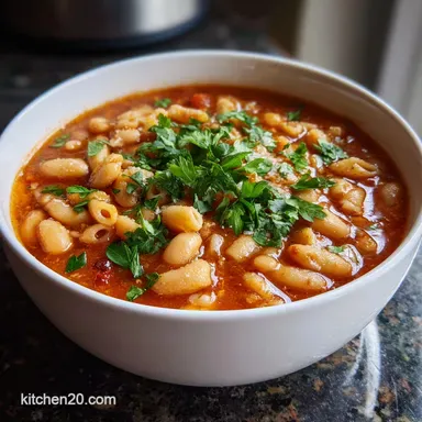 Italian Pasta Fagioli: Rustic Bean Soup Recipe Recipe Card
