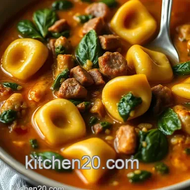 Tortellini Soup Recipe: My Cozy Sausage & Spinach Twist Recipe Card