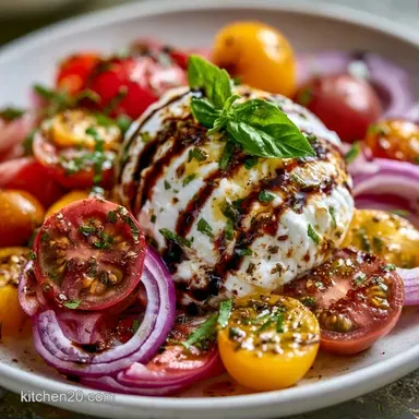 Heirloom Tomato Salad with Burrata Recipe Card