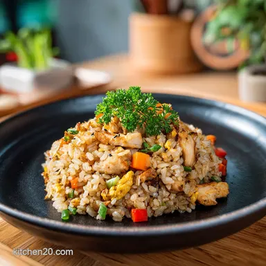 Hibachi Fried Rice for 4 Servings: A Classic Japanese Side Dish Recipe Card