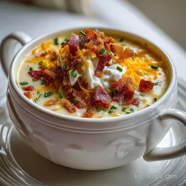 The Best Homemade Loaded Potato Soup - Velvety & Rich