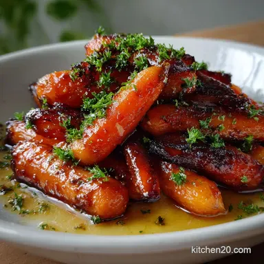 Christmas Vegetable Side Dish with Roasted Honey Glazed Carrots Recipe Card