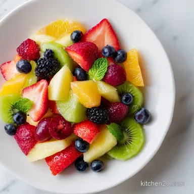Honey Lime Fruit Salad in 20 Minutes with Fresh Berries Recipe Card