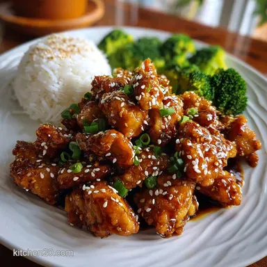 Honey Sesame Chicken with Velvety Glaze Recipe Card