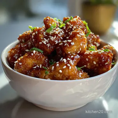 Honey Sesame Chicken with Velvety Glaze
