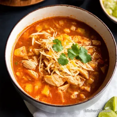 Instant Pot Chicken Tortilla Soup Fiesta in a Flash Recipe Card