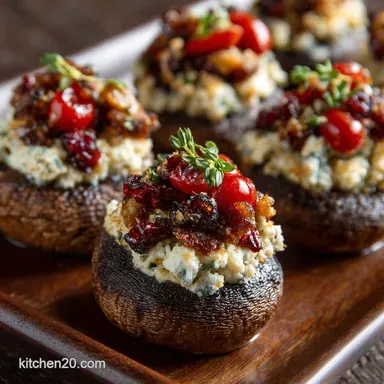 Italian Christmas Appetizers: Elegant Make-Ahead Stuffed Mushrooms Recipe Card