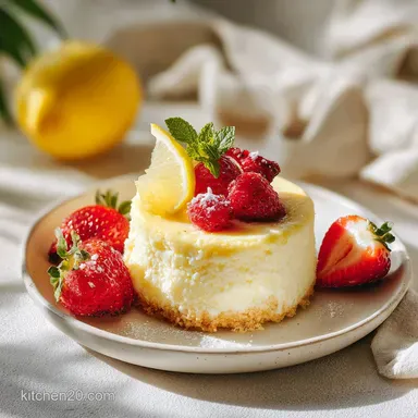 Italian Ricotta Cheesecake with Lemon for 12 Servings Recipe Card