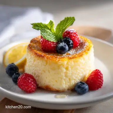 Italian Ricotta Cheesecake with Lemon for 12 Servings