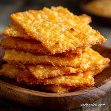 Low Carb Keto Cheese Crackers: Ultimate Crispy Cheddar Snack Recipe Card