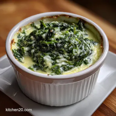 Low Carb Keto Creamed Spinach Recipe: Velvety Thick Recipe Card