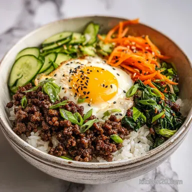 Korean Ground Beef Bowl in 15 Minutes Recipe Card
