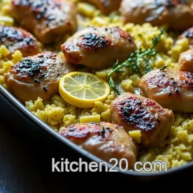 Easy & Juicy Lemon and Garlic Chicken Traybake with Saffron Rice Pilaf: My Go-To Family Recipe Recipe Card